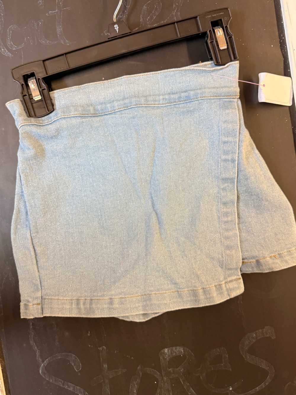 Light Wash Denim Mini Skirt